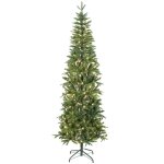 Sapin de nol artificiel - homcom - slim - 300 lumires 8 modes dclairage 826 branches - plastique ignifuge ...