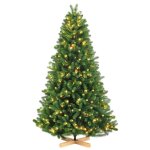 Sapin de no�l artificiel avec lumi�res d�coration ext�rieure 180 cm avec 1000 branches et 220 led blanc ...