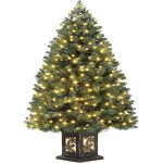 Sapin de nol artificiel lumineux 145 cm arbre de nol avec 300 led fibre optique couleur lumire 8 mode ...