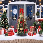 Sapin de nol artificiel - sapin de nol - non spcifi - 150 cm - vert - kit de dcorations led - intrieur ...