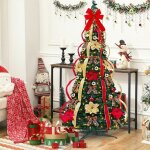 Sapin de nol artificiel - sapin de nol pliable de 120 m - pvc - neige artificielle - classique