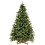 Sapin de no�l artificiel - springos - �pic�a du caucase - 220 cm - branches denses - support en bois