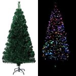 Sapin de no�l artificiel - vidaxl - 120 cm - fibre optique - lumi�res color�es