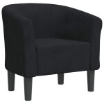 Sara@chaise avec design de cabriolet noir velours - fauteuil mixe 1 personne ho81810