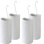 Saturateur en cramique - lot de 4 - blanc - 3 cm x 6 cm x 18 cm - astuceo