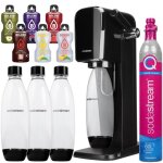 Saturateur eau - sodastream - art noir - 3 bouteilles 1l sans bpa - 6 boissons sans sucre - cartouche ...