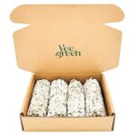 Coffret de 4 b�tons de sauge blanche - purification - encens naturel - origine californie