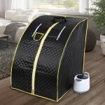Sauna à vapeur portable 1 place - noir - 1000w - capacité 2l - 9 niveaux de température Sauna à vapeur portable 1 place - noir - 1000w - capacité 2l - 9 niveaux de température