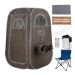 Sauna à vapeur portable - relax4life - 1000w - générateur de vapeur 3l - planche de massage des pieds ... Sauna à vapeur portable - relax4life - 1000w - générateur de vapeur 3l - planche de massage des pieds ...
