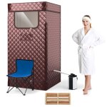 Sauna à vapeur portable - relax4life - générateur de vapeur de 3 l - 9 niveaux température - chaise pliable ... Sauna à vapeur portable - relax4life - générateur de vapeur de 3 l - 9 niveaux température - chaise pliable ...