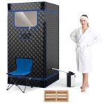 Sauna à vapeur portable - relax4life - générateur de vapeur de 3 l - 9 niveaux température - chaise pliable ... Sauna à vapeur portable - relax4life - générateur de vapeur de 3 l - 9 niveaux température - chaise pliable ...