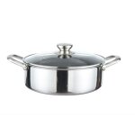 Sauteuse 24cm structure nid dabeille acier inoxydable tous feux