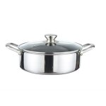 Sauteuse 28cm structure nid dabeille acier inoxydable tous feux