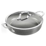Sauteuse avec poign�e avec couvercle 28 cm aluminium
