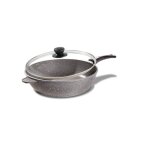 Sauteuse - roc - tec - 24 cm - rev�tement particules de pierre antiadh�sif - avec couvercle