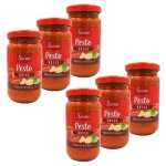 Savino - lot 6x sauce pesto rosso - bocal 190g Savino - lot 6x sauce pesto rosso - bocal 190g