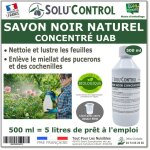 Savon noir naturel concentr� uab solucontrol 500 ml nettoyant feuilles et enl�ve miellat - pucerons - ...