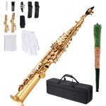 Saxophone droit soprano si bémol - duoku - kit saxophone débutants laiton résistant - avec Étui de transport ... Saxophone droit soprano si bémol - duoku - kit saxophone débutants laiton résistant - avec Étui de transport ...