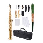 Saxophone droit soprano si bémol - vevor - kit saxophone débutants laiton résistant - avec Étui de transport ... Saxophone droit soprano si bémol - vevor - kit saxophone débutants laiton résistant - avec Étui de transport ...