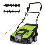 Scarificateur gazon electrique - relax4life - hauteur 3 positions - profondeur 5 positions - sac de collecte ...