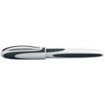 Schneider - stylo  plume ray m - caoutchouc et plume inox - blanc et gris fonc