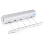 Schoir mural intrieur et extrieur etendoir linge extensible jusqu 3. 75m plastique36. 86. 36cm