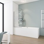 Schulte pare - baignoire 80x140 cm paroi de baignoire rversible anticalcaire volet pliant pivotant 5 ...