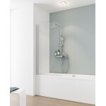 Schulte pare - baignoire 80x140 cm volet pivotant anticalcaire rversible verre 5 mm transparent alu ...