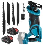 Scie alternative sans fil 300 w / 3300 tr / min comprend 4 lames de scie convient � la coupe du bois ...