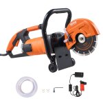 Scie  bton electrique - vevor - 180 mm - 2000 w - profondeur de coupe 63 mm - conduite deau - pompe ...