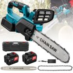 Scie  chane sans fil 12 pouces - moteur sans balais 1500w - compatible batterie makita - coupe 30cm ...