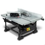 Scie circulaire - eberth - sur table 800w - professionnelle - lame de scie en mtal dur de 200mm - hauteur ...