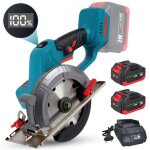 Scie circulaire sans fil 150mm 18v - scie sans brushless 800w vitesse 6700 rpm coupe � 45� et 90� id�ale ...