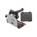Scie circulaire sans fil - vevor - lame 1397 mm - kit scie  rail plongeante sans balais - pour bois ...