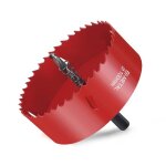 Scie cloche bi - m�tal �100 mm avec mandrin et foret de centrage ? pour bois plastique et m�tal