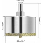 Scie cloche diamant - largeight - 68 mm - pour verre et carrelage - foret guidage inclus - couleurs multiples ...