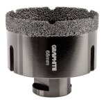 Scie cloche diamante - graphite - 68 mm - m14 - coupe prcise - rsistante sous vide