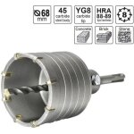 Scie � cloche tr�pan couronne carotteuse � sec � 68mm + adaptateur sds plus 110 mm + foret de centrage ...