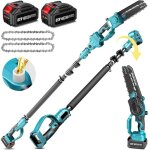 Scie délagage 2 - en - 1 sans fil 8 ? tronçonneuse télescopique avec manche extensible + mini tronçonneuse ... Scie délagage 2 - en - 1 sans fil 8 ? tronçonneuse télescopique avec manche extensible + mini tronçonneuse ...