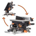 Scie  onglet avec table 210mm evolution r210mts - g2 210mm avec lame multi - matriaux tct