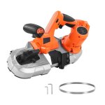 Scie � ruban portative 20 v - duoku - profondeur de coupe 65 cm - moteur sans balais - sans fil - compacte ...