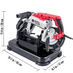 Scie � ruban portative sans fil - duoku - capacit� de 5 pouces - vitesse variable scie � ruban � coupe ...