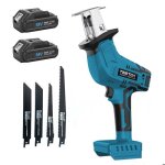 Scie sabre �lectrique sans fil 3000 tr / min � vitesse variable pour couper m�tal et bois - compatible ...