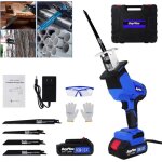 Scie sabre lectrique sans fil dayplus scie  guichet avec 4 lames - 1x 1. 5ah batterie