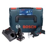 Scie sabre sans fil - bosch - gsa 12v - 14 - compacte - 2 batteries 60 ah - chargeur gal 1230
