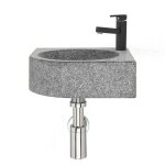 Scoop mitigeur lave - mains carr� - eau chaude et froide - noir - essebagno