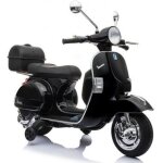 Scooter electrique 12v vespa noir - pack luxe