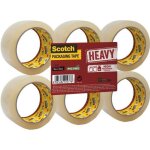 Rouleaux adhsifs demballage - scotch - heavy - transparent - 50 mm x 66 m - lot de 6