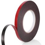 Scotch double face extra fort 1 rouleau (10mm * 10m) noir mousse pe film rouge impermable et ultra rsistant ...