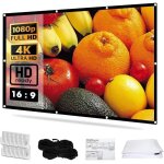 Screenmax cran de projection 100 pouces portable pliable 16: 9 hd anti - plis projection pour vidoprojecteur ...
